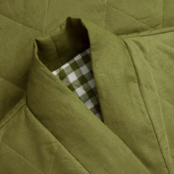 Botanical Green Gingham Linen Housecoat 13 Botanical Green Gingham Linen Housecoat -Home Luxury Store 4 41352a42 695a 4784 8d1b f5f1ab0186be