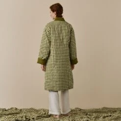 Botanical Green Gingham Linen Housecoat 12 Botanical Green Gingham Linen Housecoat -Home Luxury Store 8 59f61ecf 69d3 4420 8552 046e829ea3a7