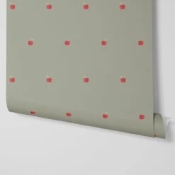 Lichen Green Apples Wallpaper