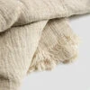 Oatmeal Linen Crinkle Throw 2 Oatmeal Linen Crinkle Throw -Home Luxury Store Blanket 1 detail 4a web