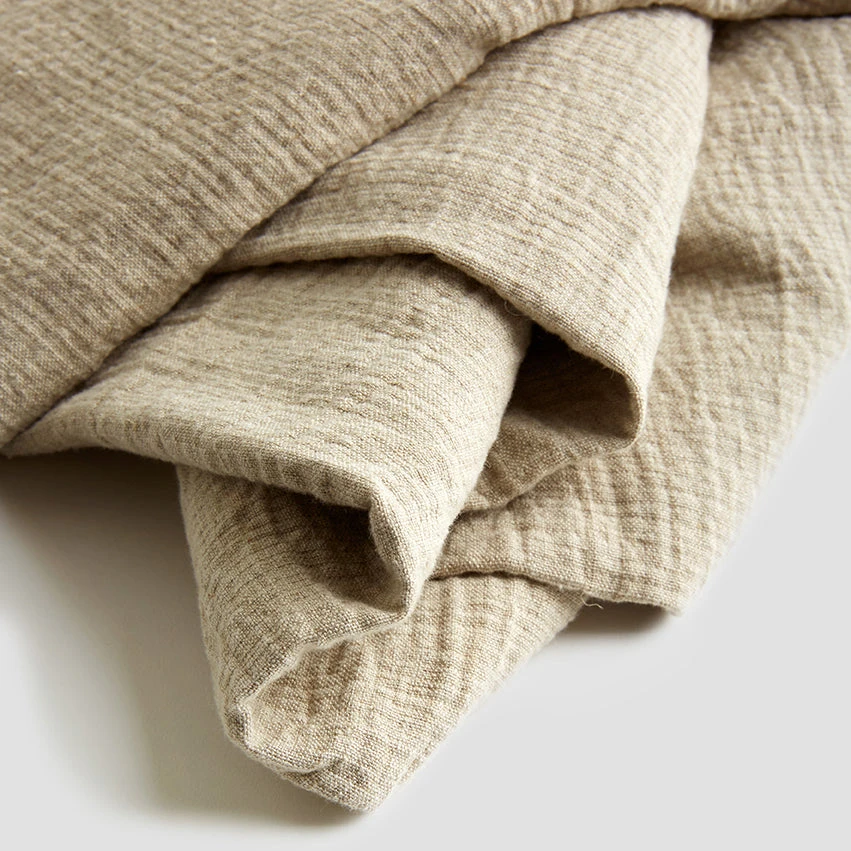 Oatmeal Linen Crinkle Throw 5 Oatmeal Linen Crinkle Throw - Image 3
