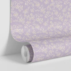 Lavender Camille Floral Wallpaper 9 Lavender Camille Floral Wallpaper -Home Luxury Store Camille Floral Lavender 4