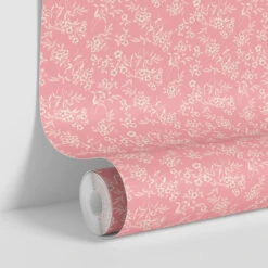 Pink Bloom Camille Floral Wallpaper -Home Luxury Store Camille Floral Pink Bloom 4