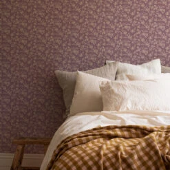 Plum Camille Floral Wallpaper -Home Luxury Store Camille Floral Plum 3