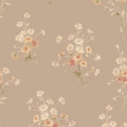 Warm Taupe Daisy Bouquet Wallpaper -Home Luxury Store Daisy Bouquet Warm Taupe 2