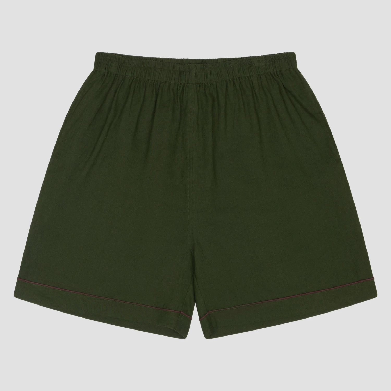 Fern Green Linen Tencel Men's Pyjama Shorts 5 Fern Green Linen Tencel Men's Pyjama Shorts - Image 3
