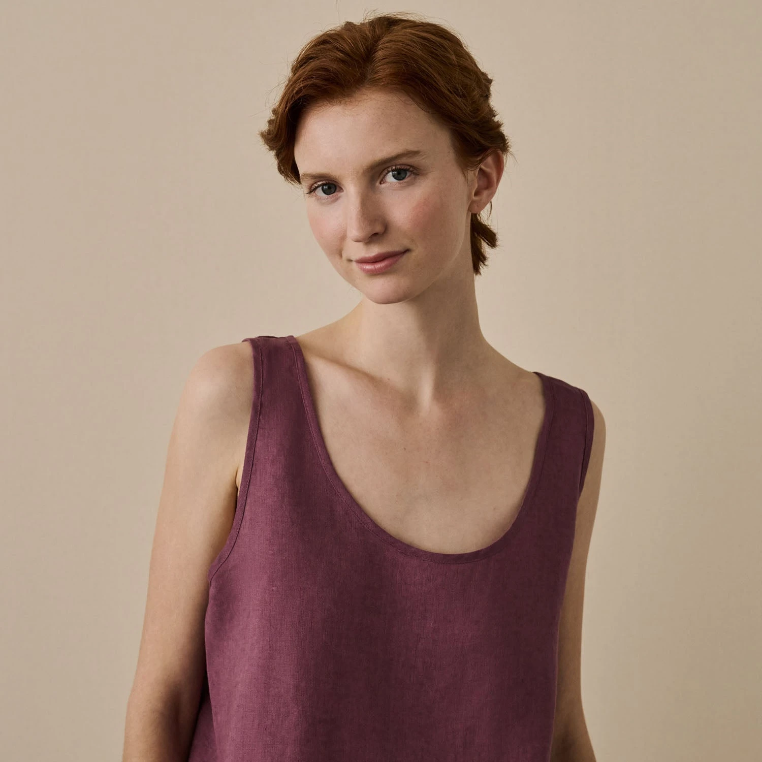 Fresh Fig Linen Tencel Cami Top 3 Fresh Fig Linen Tencel Cami Top
