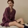 Fresh Fig Linen Tencel Pyjama Shorts Set -Home Luxury Store FreshFigLinenTencilWomen sPyjamaShortsSet 1851