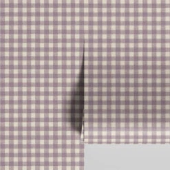 Elderberry Gingham Wallpaper -Home Luxury Store Gingham Elderberry 1