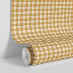 Honey Gingham Wallpaper 9 Honey Gingham Wallpaper -Home Luxury Store Gingham Honey Yellow 4
