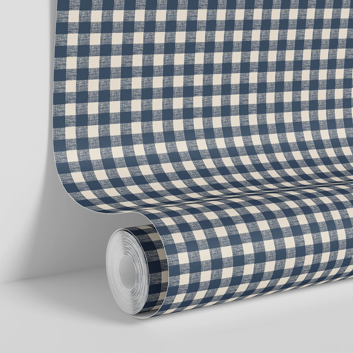 Titan Blue Gingham Wallpaper 6 Titan Blue Gingham Wallpaper - Image 4