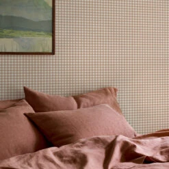 Warm Clay Gingham Wallpaper 9 Warm Clay Gingham Wallpaper -Home Luxury Store Gingham Warm Clay 3