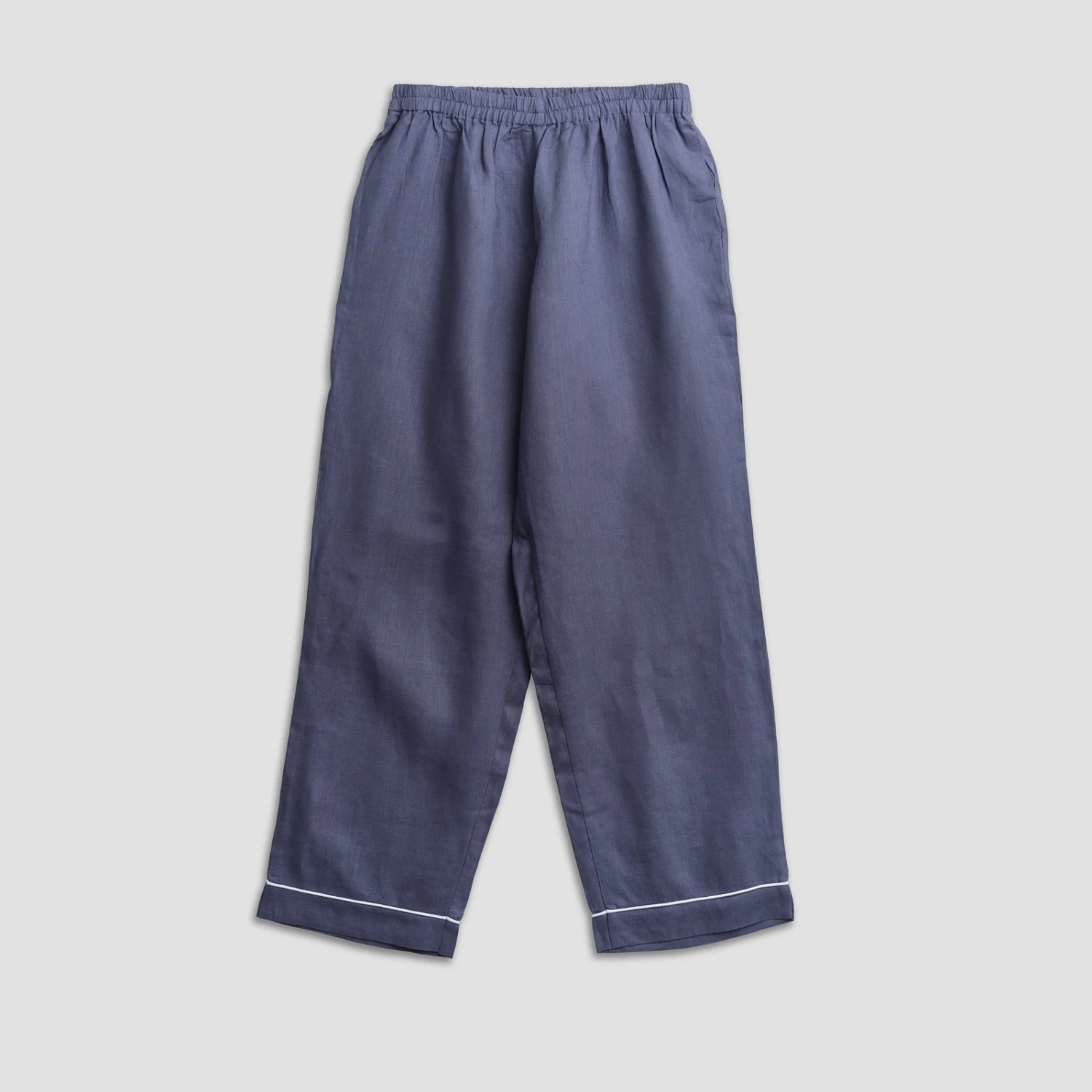 Blueberry Linen Pyjama Trouser Set 8 Blueberry Linen Pyjama Trouser Set - Image 6