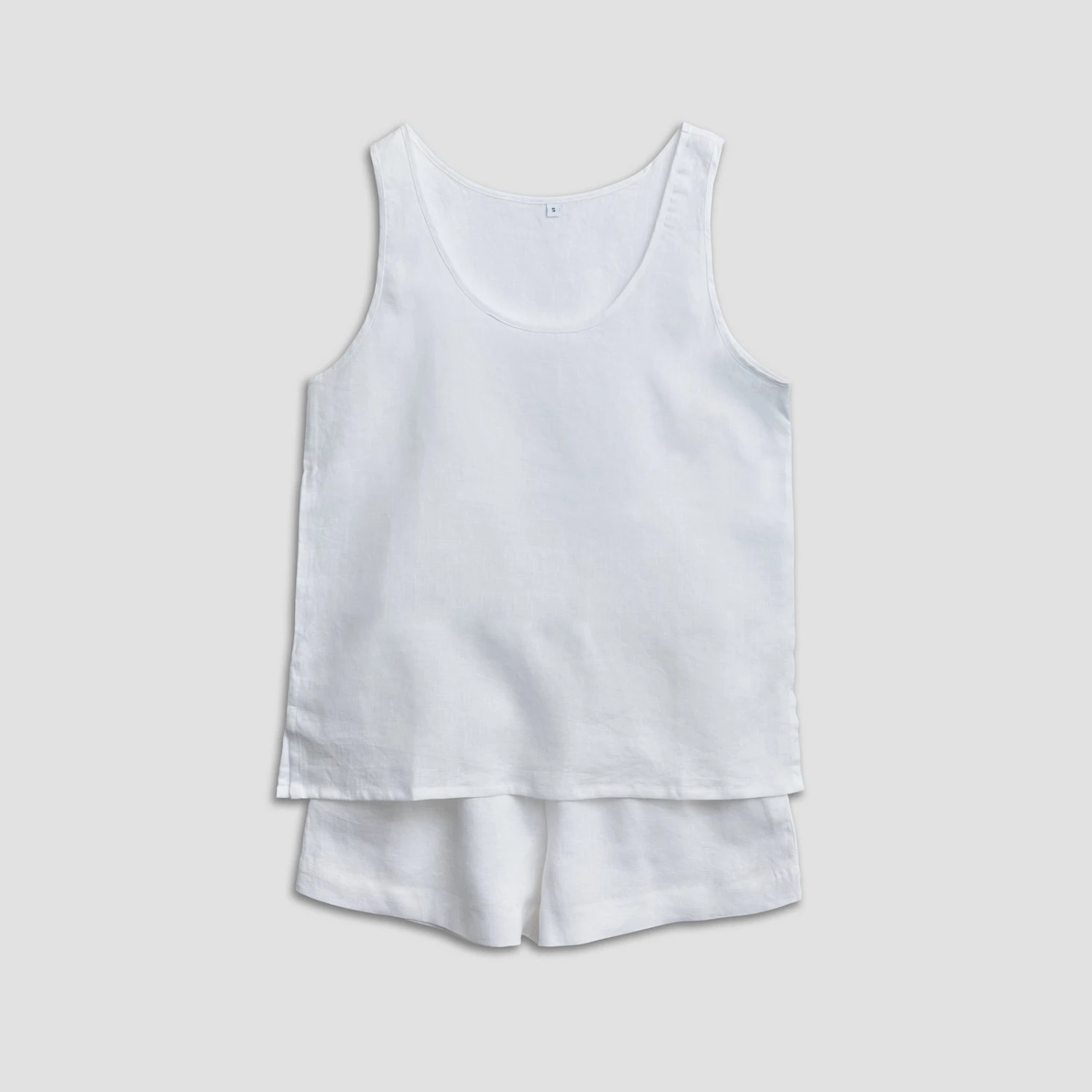 White Cami Linen Pyjama Set 6 White Cami Linen Pyjama Set - Image 4