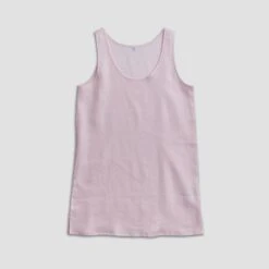 Blush Pink Linen Night Dress -Home Luxury Store Linen Pyjama Night Dress Blush Piglet in Bed 2