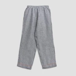 Men's Midnight Stripe Linen Pyjama Trouser Set 12 Men's Midnight Stripe Linen Pyjama Trouser Set -Home Luxury Store Linen Pyjama Trouser Midnight Stripe Piglet in Bed 3i