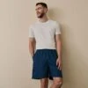 Marine Blue Linen Tencel Men's Pyjama Shorts 2 Marine Blue Linen Tencel Men's Pyjama Shorts -Home Luxury Store MarineBlueLinenTencilMen sPyjamaShorts 7904
