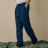 Marine Blue Linen Tencel Men's Pyjama Trousers -Home Luxury Store MarineBlueLinenTencilMen sPyjamaTrousers 8008