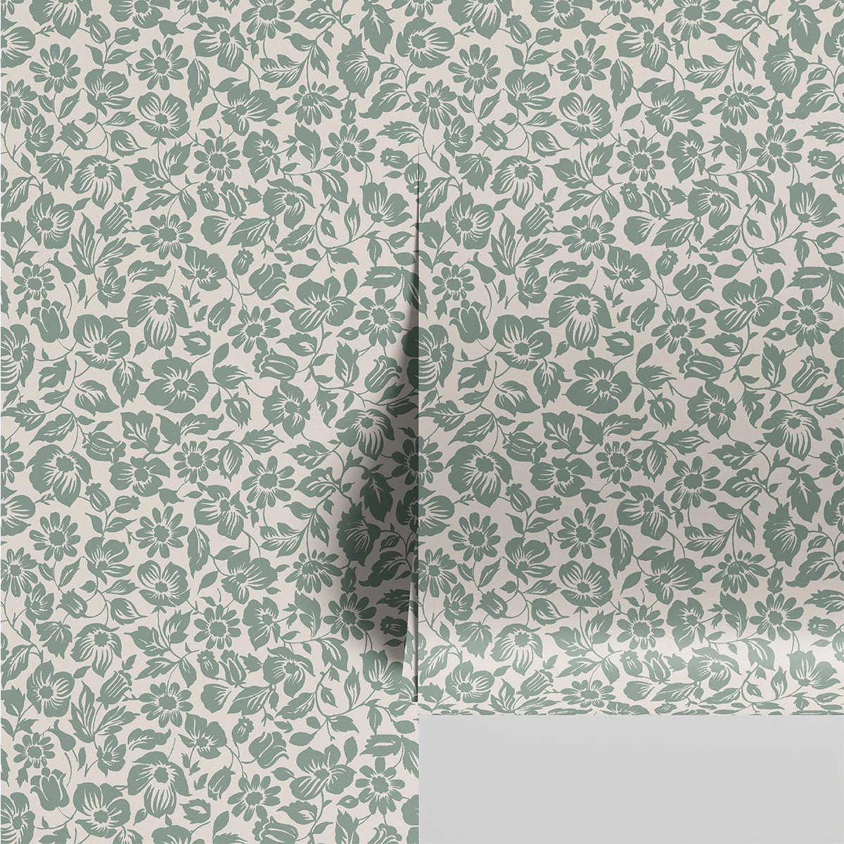 Laurel Green Meadow Floral Wallpaper 3 Laurel Green Meadow Floral Wallpaper