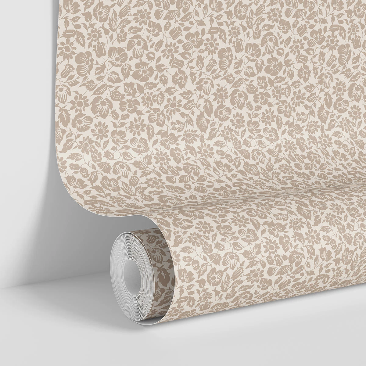 Warm Taupe Meadow Floral Wallpaper 5 Warm Taupe Meadow Floral Wallpaper - Image 3