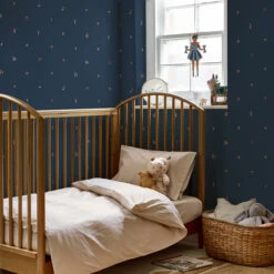 Moonlit Blue Mushrooms Wallpaper -Home Luxury Store Mushroom Moonlit Blue 3