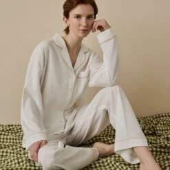 Pearl Linen Tencel Women's Pyjama Trouser Set