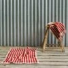 Sandstone Red Pembroke Stripe Cotton Bath Mat 2 Sandstone Red Pembroke Stripe Cotton Bath Mat -Home Luxury Store Piglet in Bed Bathroom Collection Pembroke Stripe Cotton Bath Mat Sandstone Red 1