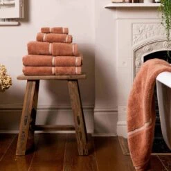 Warm Clay Bath Towel -Home Luxury Store Piglet in Bed Cotton Towels Warm Clay Lifestyle 1300x1300 2