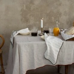 Mix & Match: Table Linen Builder 18 Mix & Match: Table Linen Builder -Home Luxury Store Piglet in Bed Linen Napkin Set Luna Stripe Lifestyle 10