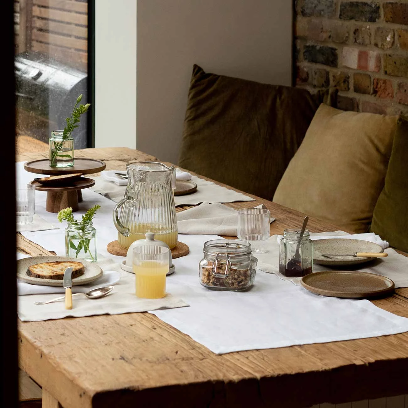 Oatmeal Linen Placemat Set Of 4 4 Oatmeal Linen Placemat Set Of 4 - Image 2