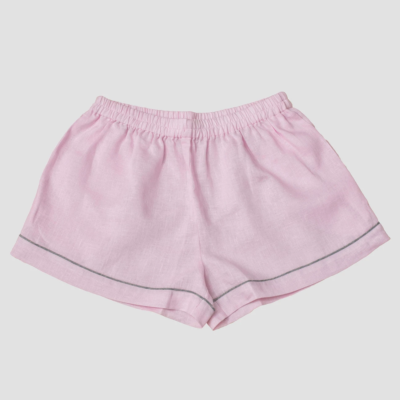 Blush Pink Linen Pyjama Shorts 4 Blush Pink Linen Pyjama Shorts - Image 2