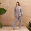 Midnight Stripe Linen Pyjama Trouser Set 1 Midnight Stripe Linen Pyjama Trouser Set -Home Luxury Store Piglet in Bed Linen Pyjama Trouser Set Midnight Stripe 1