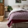 Berry Gingham Linen Quilt