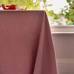 Raspberry Linen Tablecloth -Home Luxury Store Piglet in Bed Linen Tablecloth Raspberry Lifestyle 2