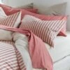 Desert Sand Seersucker Stripe Cotton Pillowcases (Pair) -Home Luxury Store Piglet in Bed Seersucker Stripe Bedding Desert Sand 3