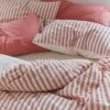 Single Desert Sand Seersucker Stripe Cotton Duvet Cover