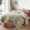 Pear Seersucker Stripe Cotton Duvet Cover -Home Luxury Store Piglet in Bed Seersucker Stripe Bedding Pear 6