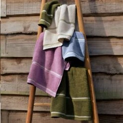 Warm Blue Hand Towel 13 Warm Blue Hand Towel -Home Luxury Store Piglet in Bed Terry Cotton Hand Towel Warm Blue Lifestyle 2