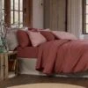 Red Dune Washed Cotton Percale Duvet Cover -Home Luxury Store Piglet in Bed Washed Cotton Bedding Red Dune 1