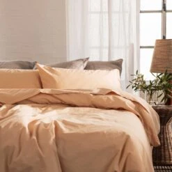 Sun Baked Washed Cotton Percale Flat Sheet 9 Sun Baked Washed Cotton Percale Flat Sheet -Home Luxury Store Piglet in Bed Washed Cotton Bedding Sun Baked Lifestyle 1 ff459f32 ecaa 4b9a 82af 9280c317bee0