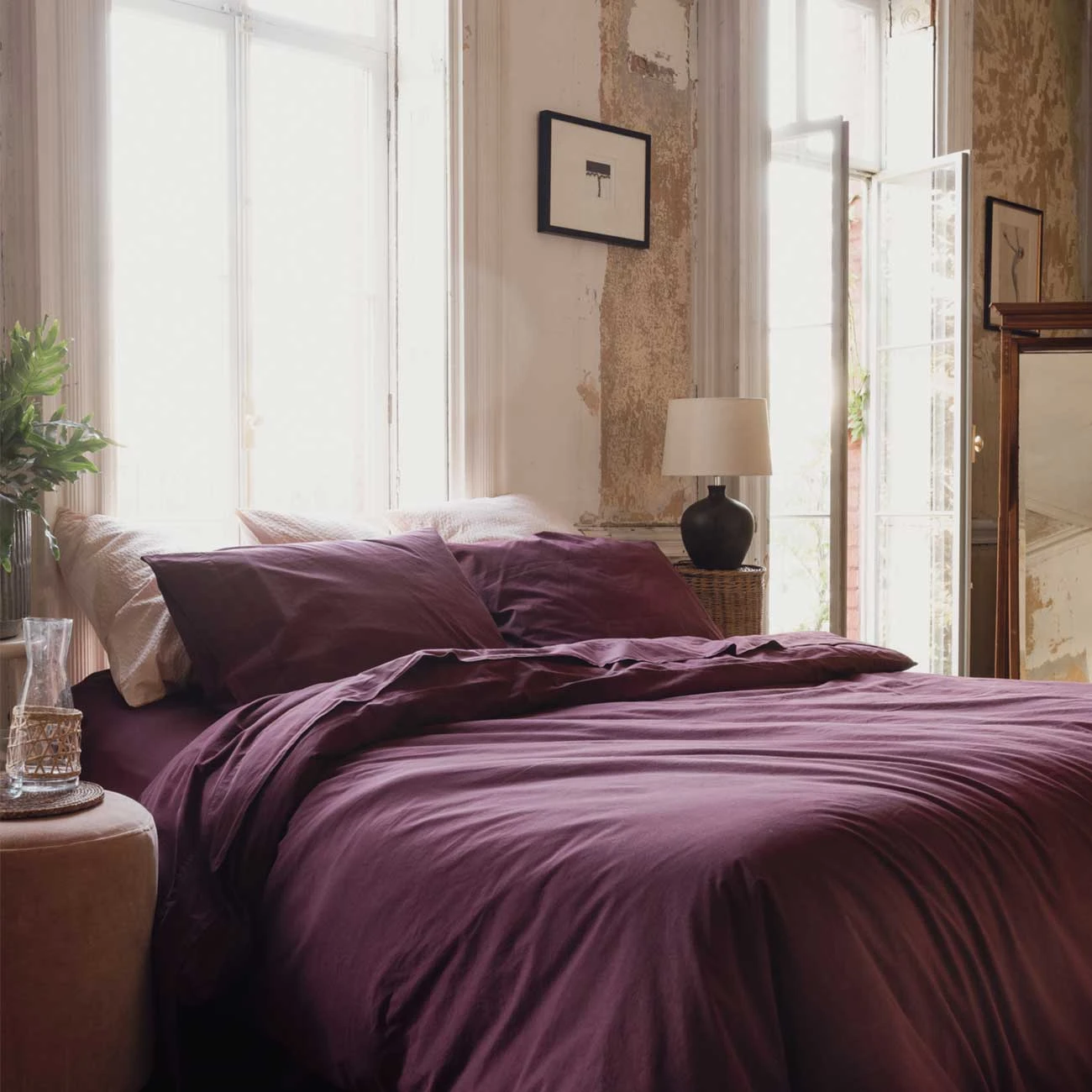 Mulberry Washed Percale Cotton Duvet Cover 6 Mulberry Washed Percale Cotton Duvet Cover - Image 4