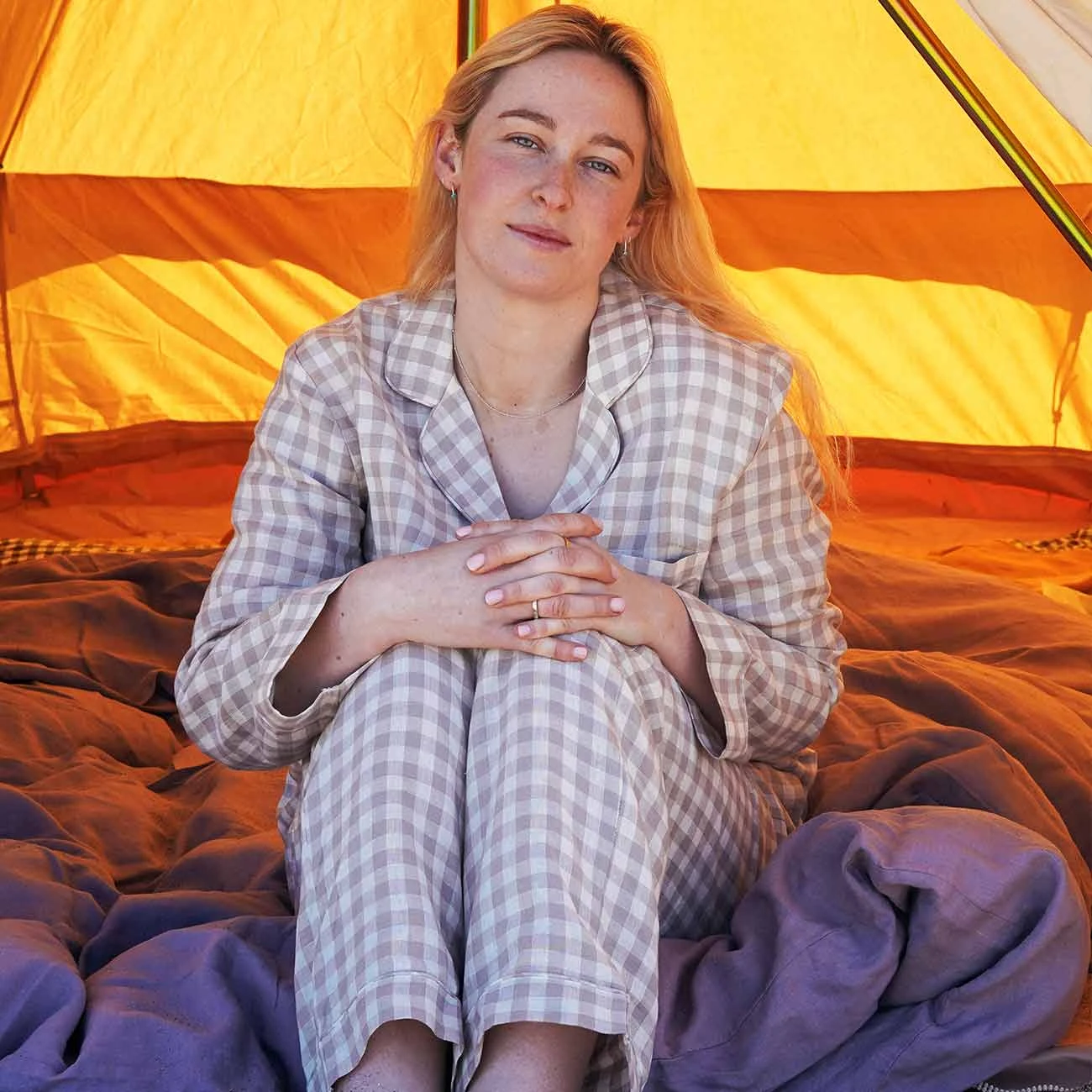 Mushroom Gingham Pyjama Shirt 5 Mushroom Gingham Pyjama Shirt - Image 3