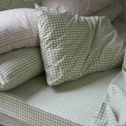 Pear Small Gingham Cotton Fitted Sheet -Home Luxury Store PigletInBed CottonBedding PearGingham 1300x1300 Web2jpg b10e075d 9458 48d4 88ef 4caf332e07cd
