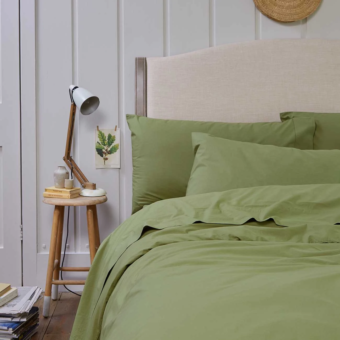 Pear Washed Cotton Percale Pillowcases (Pair) 3 Pear Washed Cotton Percale Pillowcases (Pair)