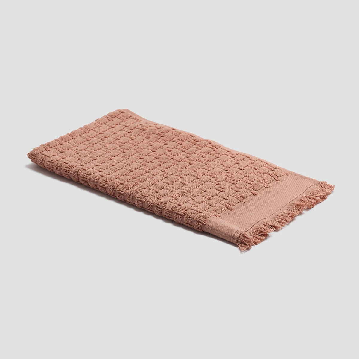Creme Caramel Basketweave Cotton Hand Towel 5 Creme Caramel Basketweave Cotton Hand Towel - Image 3