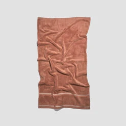 Warm Clay Bath Towel -Home Luxury Store PigletinBed BathroomCollection BathTowel WarmClay 2 greyBG