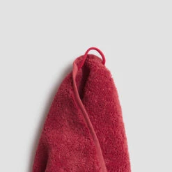 Mineral Red Organic Cotton Bath Towel -Home Luxury Store PigletinBed BathroomCollection OrganicCottonBathTowel MineralRed 3 GreyBG d9d46659 8fc7 4334 a9e6 9b5d65b7584e