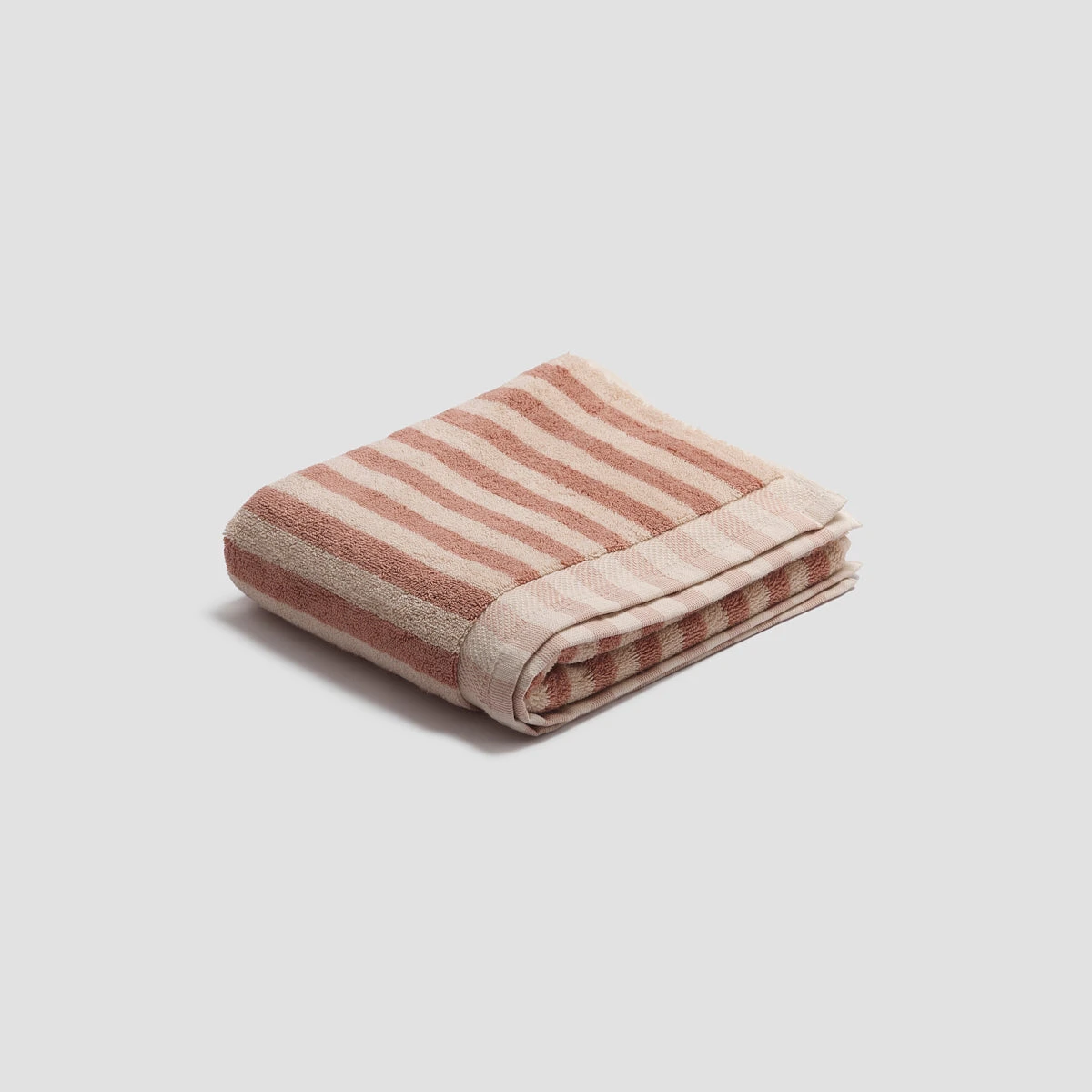 Sand Shell Pembroke Stripe Cotton Bath Mat 6 Sand Shell Pembroke Stripe Cotton Bath Mat - Image 4