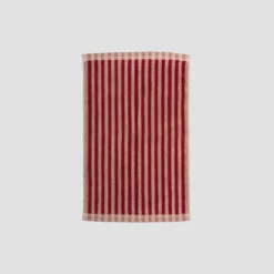 Sandstone Red Pembroke Stripe Cotton Bath Mat 9 Sandstone Red Pembroke Stripe Cotton Bath Mat -Home Luxury Store PigletinBed BathroomCollection PembrokeStripeCottonBathMat SandstoneRed 2 GreyBG
