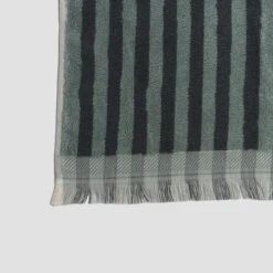 Pine Green Pembroke Stripe Cotton Hand Towel -Home Luxury Store PigletinBed BathroomCollection PembrokeStripeCottonDetail PineGreen 1 GreyBG b5ac6d4d 0123 4909 9520 b713d8b707aa